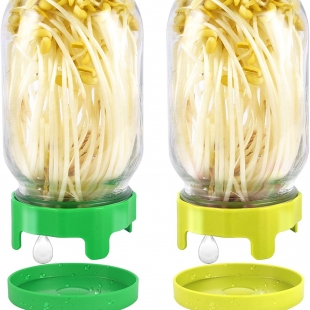 Sprouting Jars Kit Set,Wide Mouth Mason Jar with Plastic